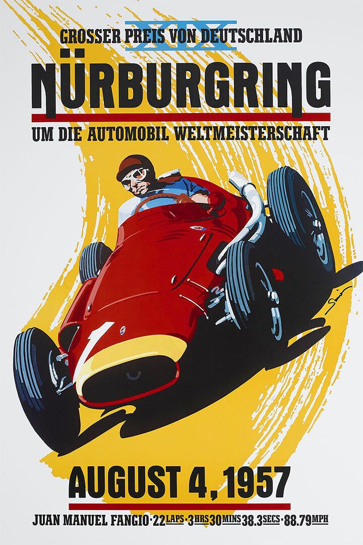 Nurburgring 1957 Vintage Racing Travel Auto Race Jigsaw Puzzle