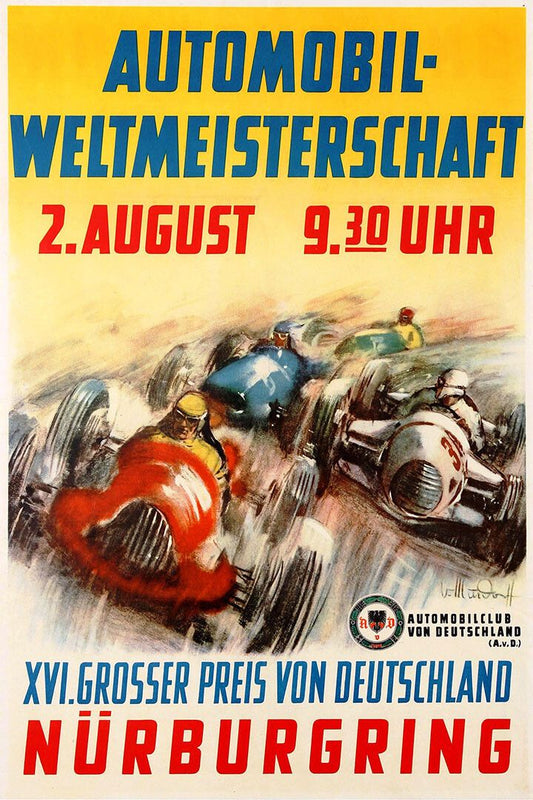 Nurburgring Grand Prix 1950S Vintage Racing Travel Jigsaw Puzzle
