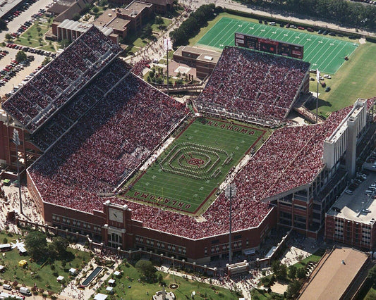 Oklahoma Memorial Stadium Magnet Sooners Picture Ncaa Football Owen Field
