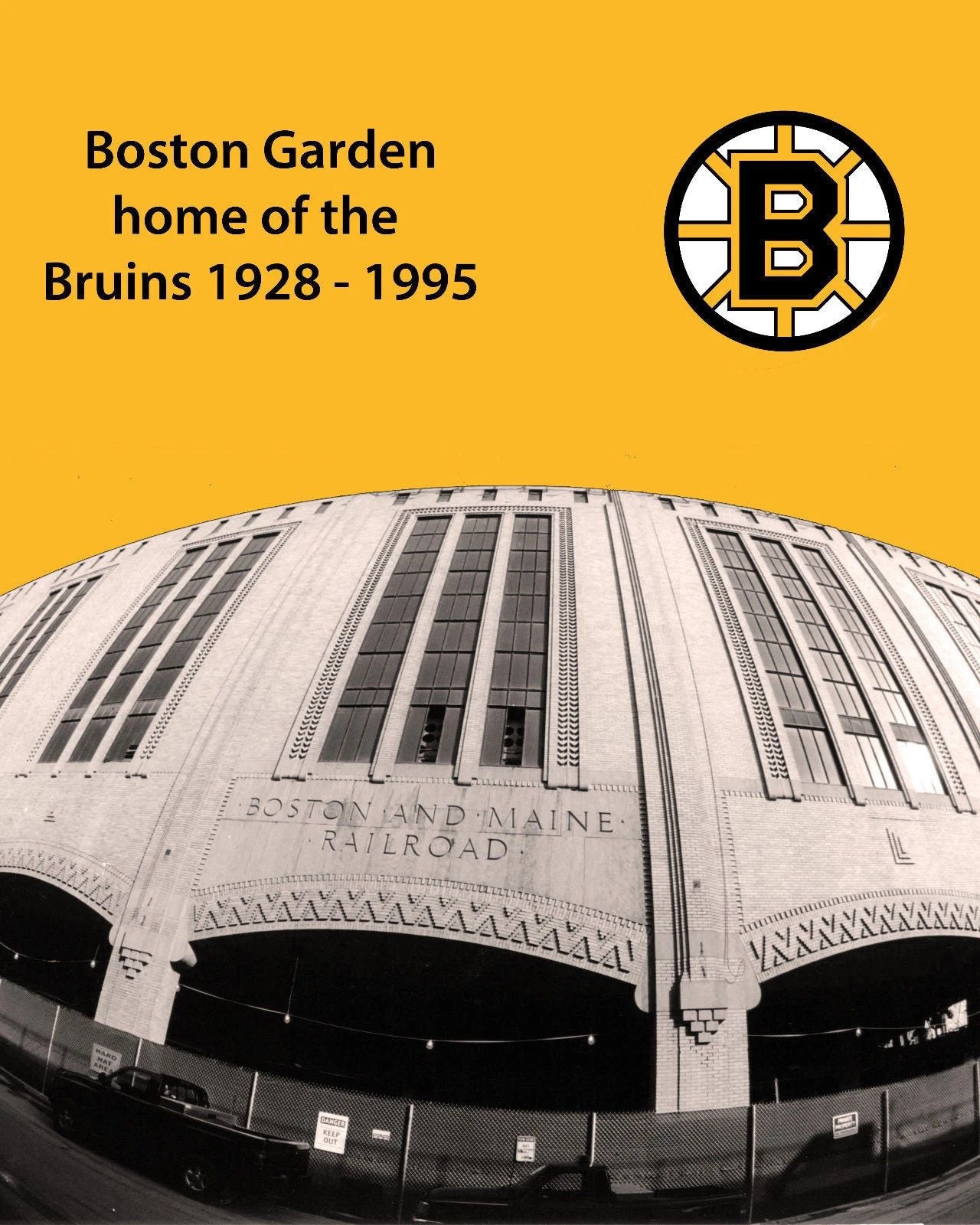 Old Boston Garden Keychain Original 6 Nhl Hockey Arena Picture Boston Bruins