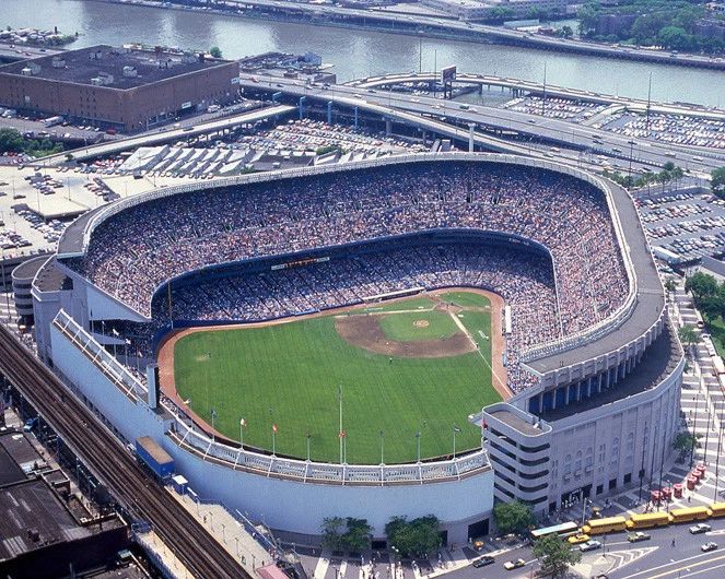 Old Yankee Stadium Glossy Keychain New York Yankees Print Baseball Keychain 1