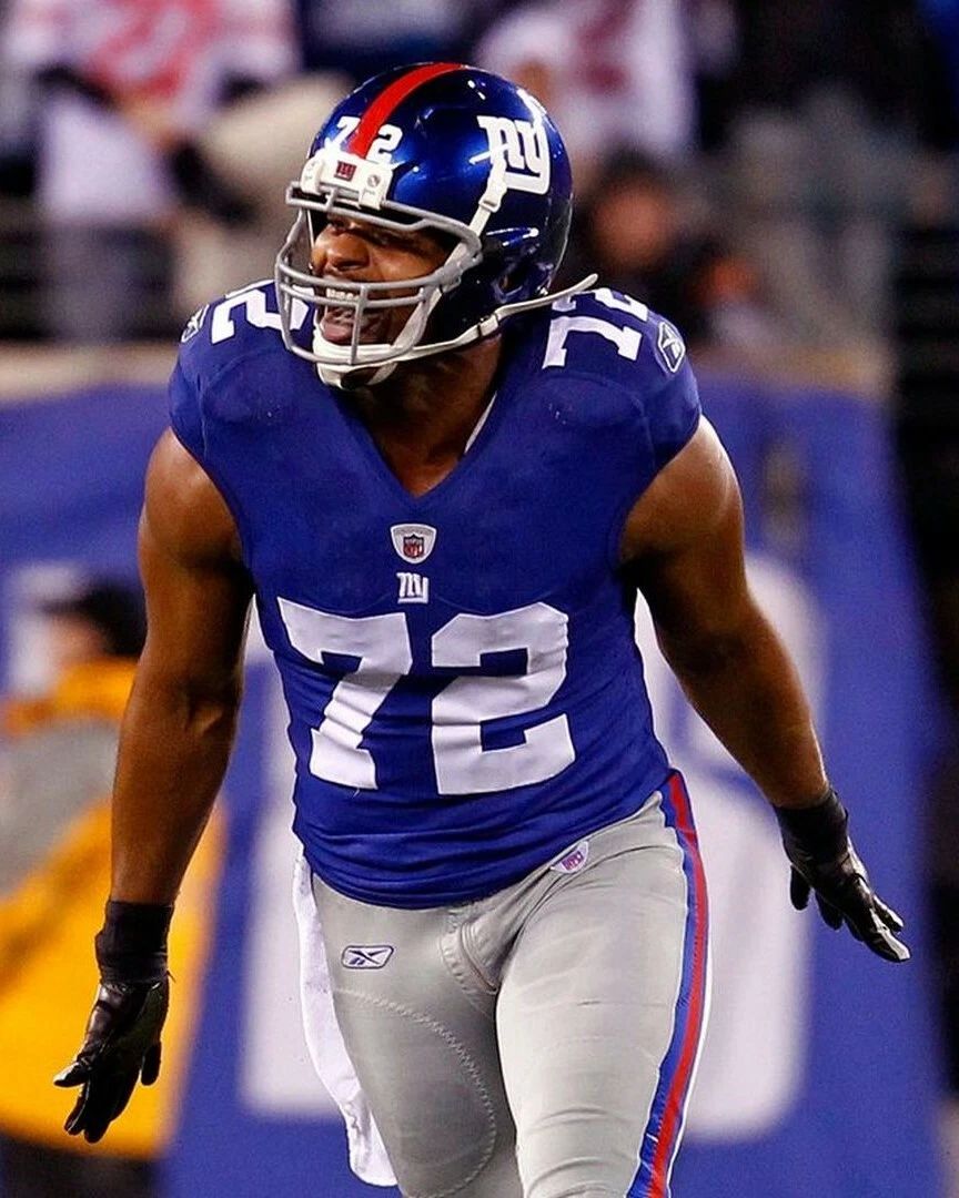 Osi Umenyiora Photo New York Giants Ny Picture Nfl Football Close Up