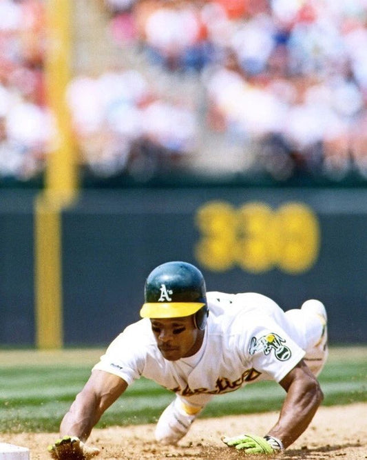 Oakland Athletics As Rickey Henderson Glossy Magnet Sliding Print Hof 2009