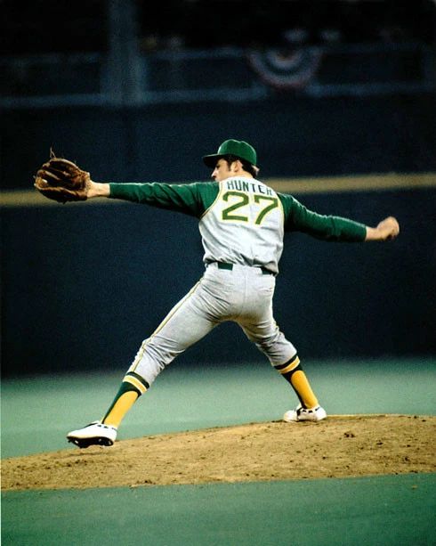 Oakland Athletics Jim 'Catfish' Hunter Glossy Keychain Keychain Hof 87