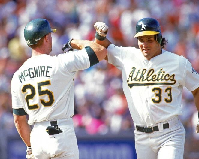 Oakland Athletics Mark Mcgwire And Jose Canseco Glossy Magnet Bash Brothers 2