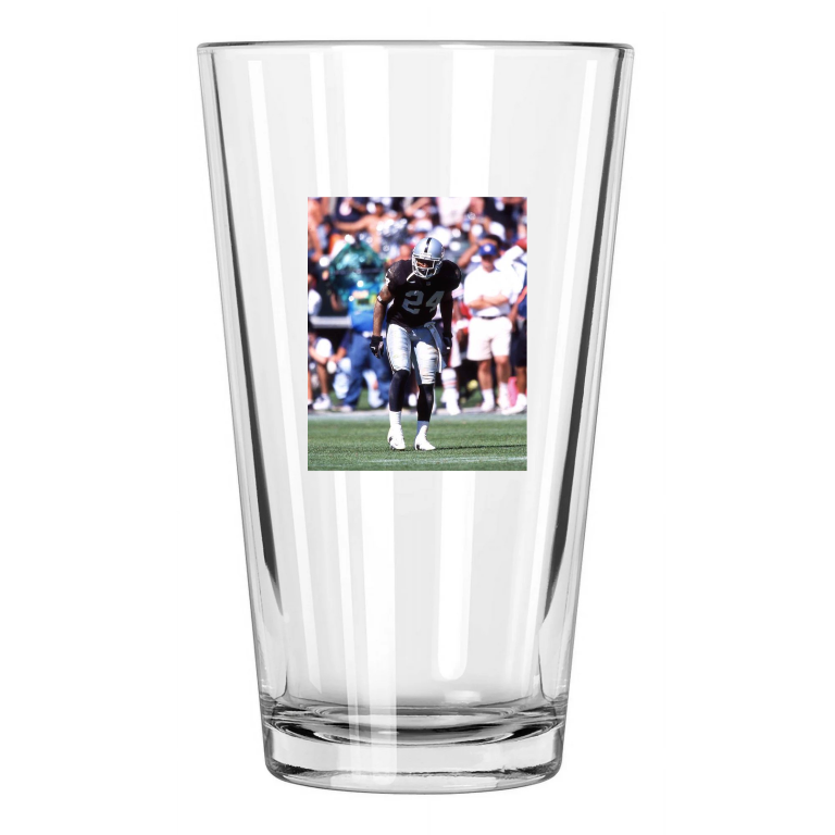 Oakland Raiders Charles Woodson Photo Football Hof 2021 Pint Beer Drinking Glass