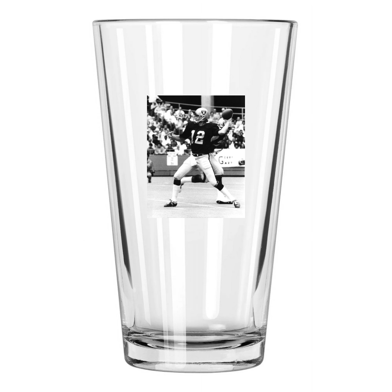 Oakland Raiders Ken Stabler Photo Football Hof 2016 3 Pint Beer Drinking Glass