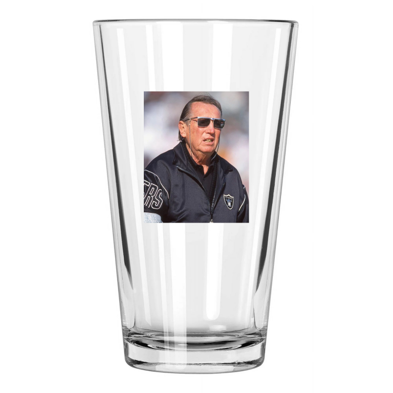 Oakland Raiders Owner Al Davis Photo Football Hof 92 2 Pint Beer Drinking Glass
