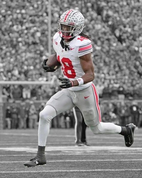 Ohio State Buckeyes Marvin Harrison Jr Glossy Photo Spotlight Print Poster