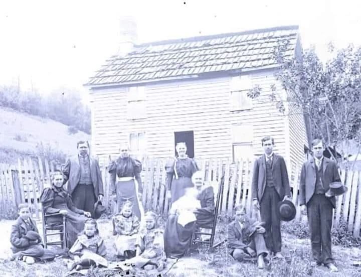 Ohio West Virginia 1896 Family Retro Vintage Historic Picture Magnet