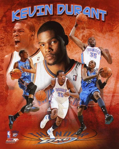 Oklahoma City Thunder Kevin Durant Glossy Keychain Nba Basketball Keychain
