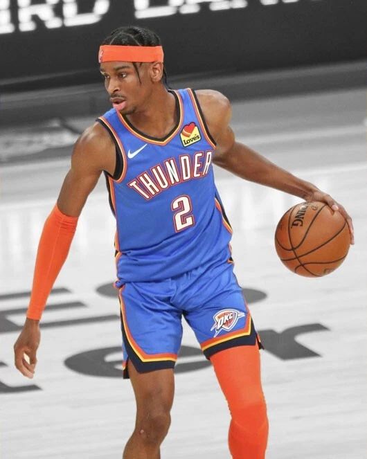 Oklahoma City Thunder Shai Gilgeous Alexander Glossy Magnet Spotlight Print 2