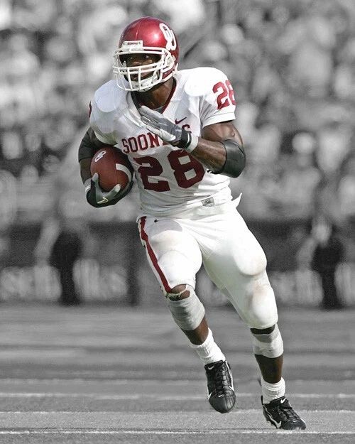 Oklahoma Sooners Adrian Peterson Glossy Magnet College Spotlight Print