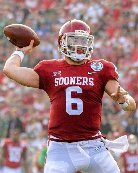 Oklahoma Sooners Baker Mayfield Glossy Photo Football Poster Print