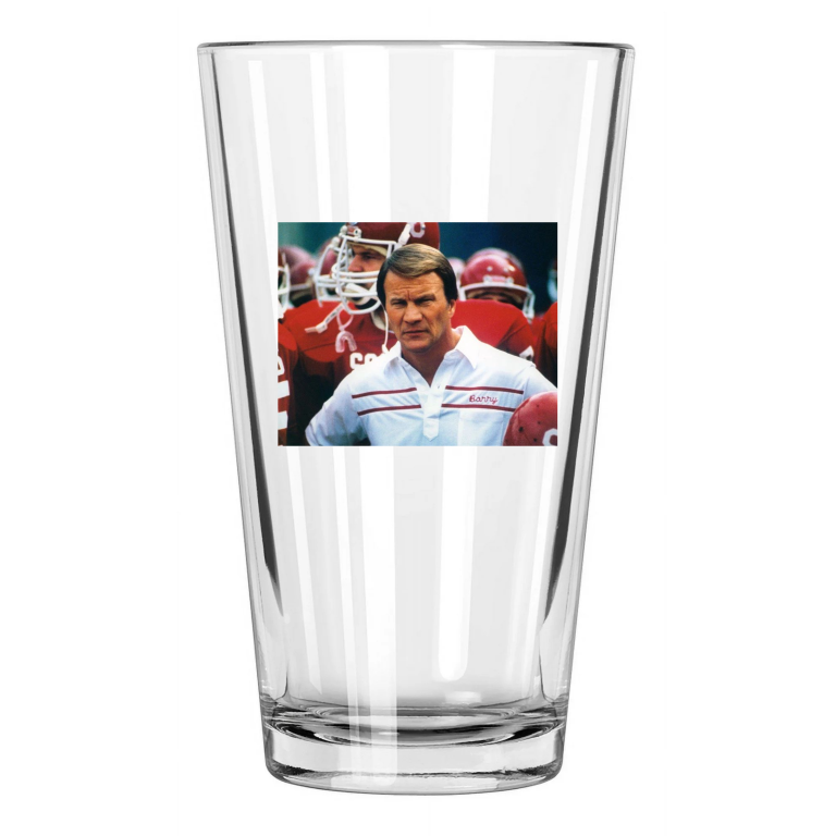 Oklahoma Sooners Barry Switzer Photo Football Ncaa Pint Beer Drinking Glass