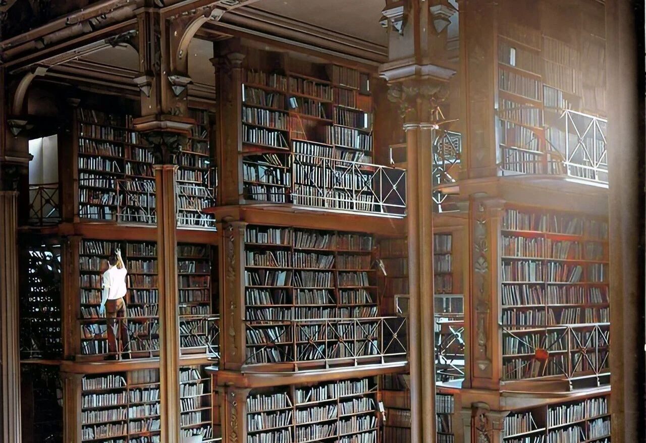 Old Cincinnati Library Before Demolition 1955 Colorized Picture Photo 8.5 X11
