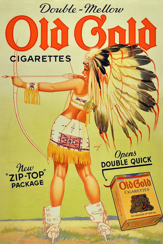 Old Gold Cigarettes Vintage Ad Petty Girl Indian Maiden Jigsaw Puzzle