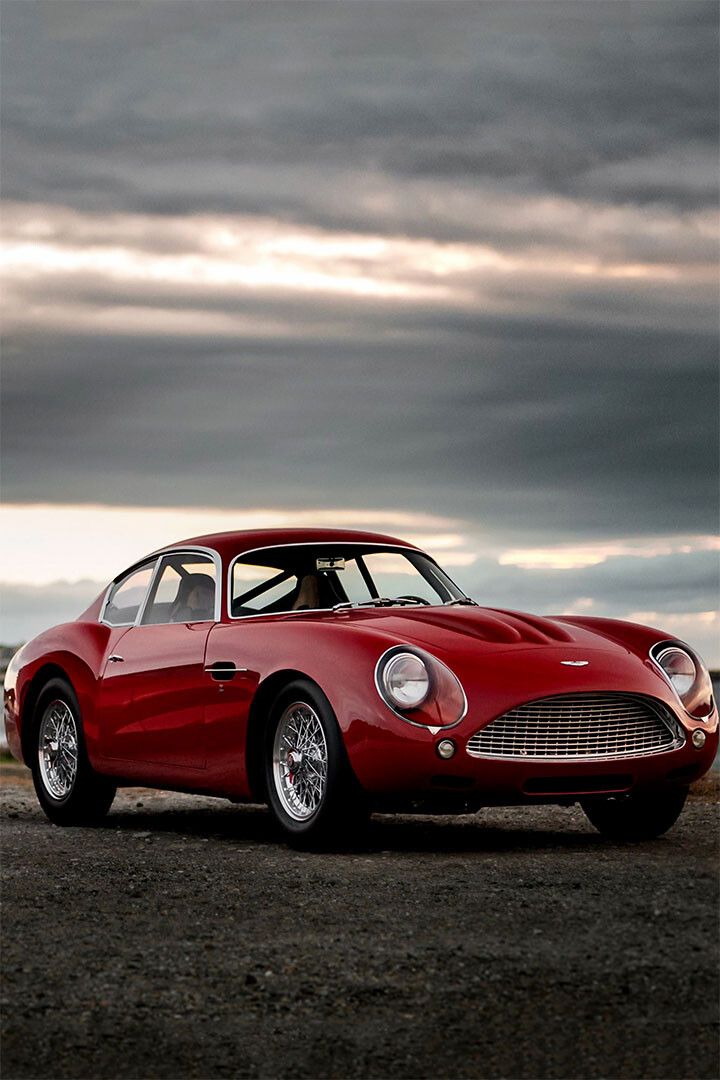 Old Red Aston Martin Classic Print Painting Jigsaw Puzzle