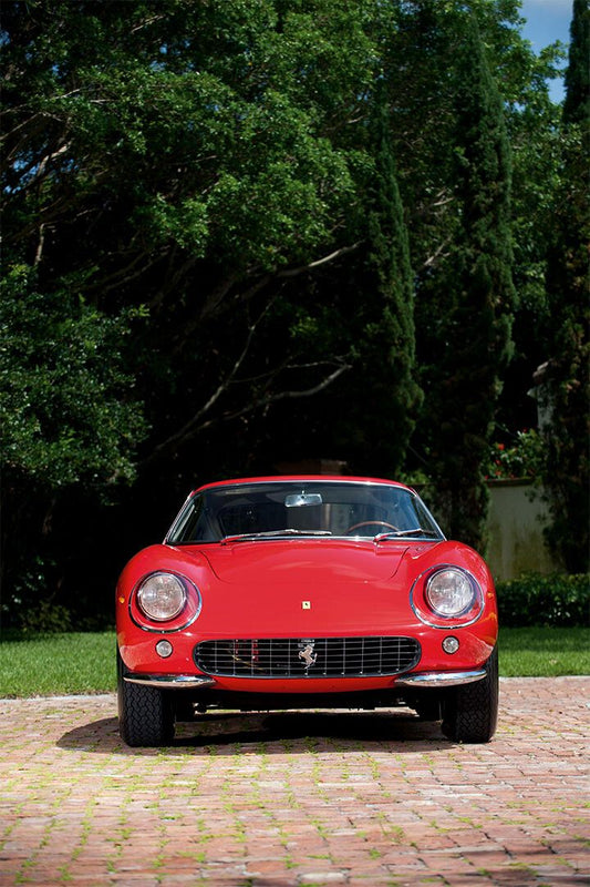 Old Red Ferrari 275 Classic Print Painting Jigsaw Puzzle