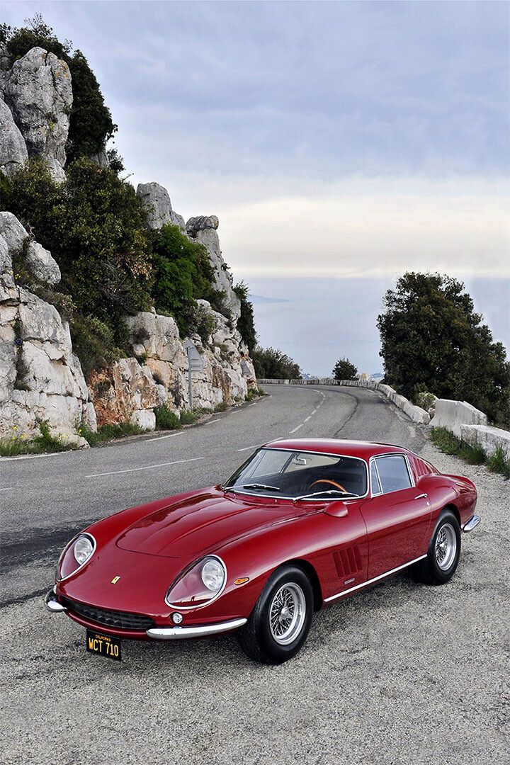 Old Red Ferrari 275 Gb Classic Print Painting Jigsaw Puzzle