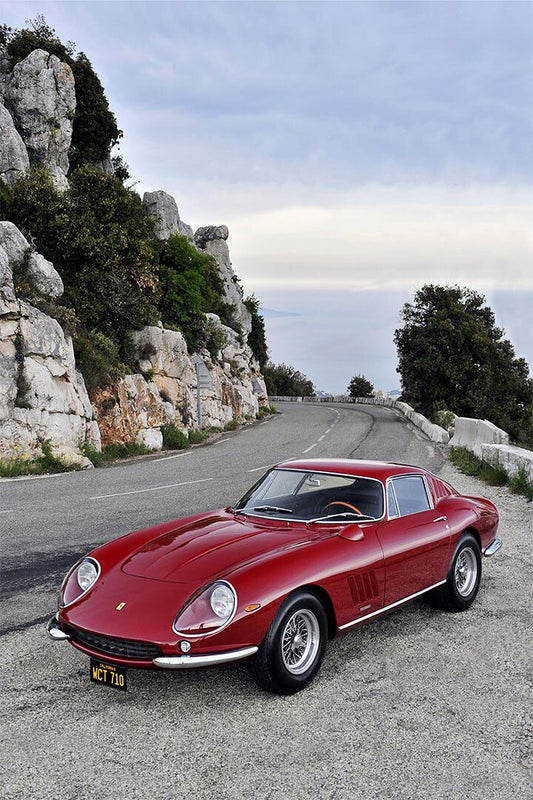Old Red Ferrari 275 Gb Classic Print Painting Jigsaw Puzzle