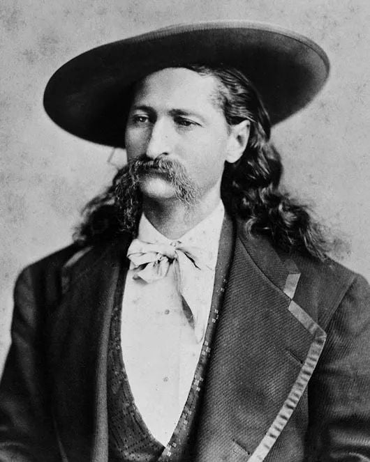 Old West Hero Wild Bill Hickok Glossy Keychain Lawman Keychain