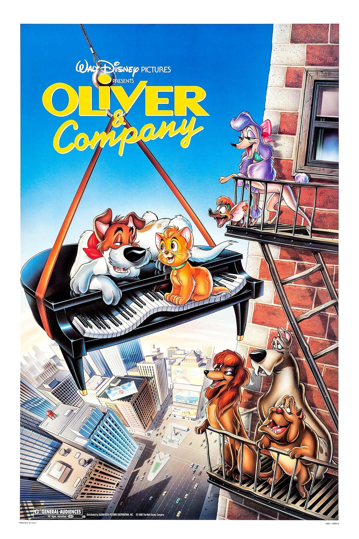 Oliver & Company (1988) Movie Magnet