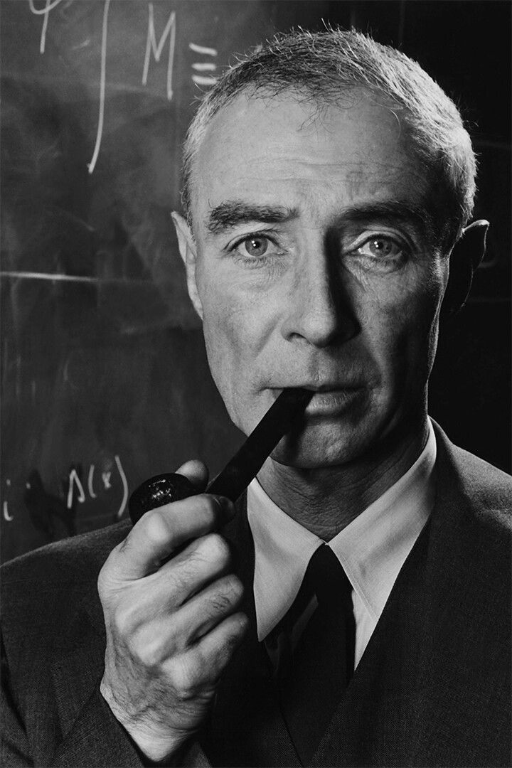 Oppenheimer With Pipe University Professor Painting Print Jigsaw Puzzle