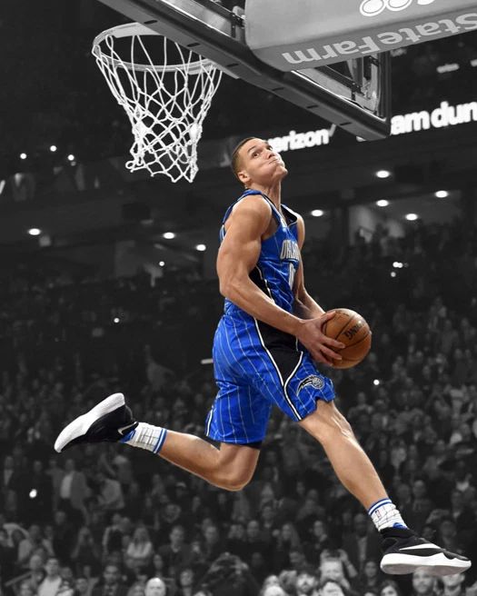 Orlando Magic Aaron Gordon Glossy Keychain Spotlight Basketball Keychain