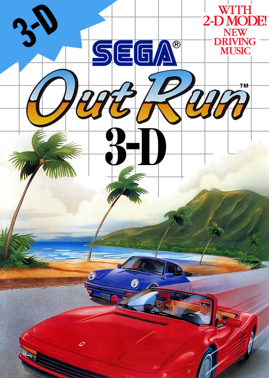 Outrun 3 D Sega Master System Print Poster