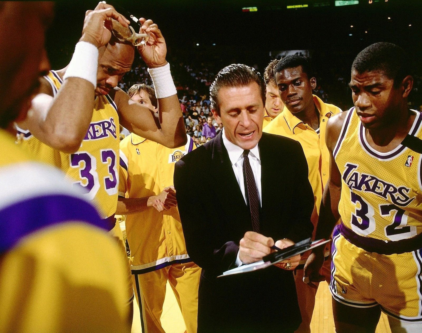 Pat Riley & Magic Johnson Keychain Los Angeles Lakers La Basketball Nba
