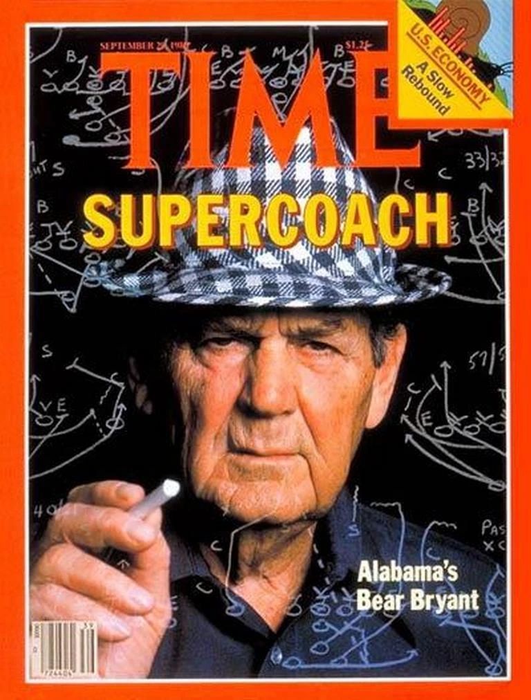 Paul Bear Bryant Photo Alabama Crimson Tide Picture Ncaa Football S Coach