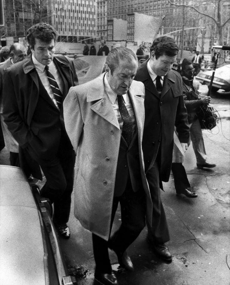 Paul Castellano Photo Mafia Organized Crime Mobster Mob Picture In Cuffs