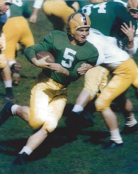 Paul Hornung Photo Green Bay Packers Nfl Football Old Helmet