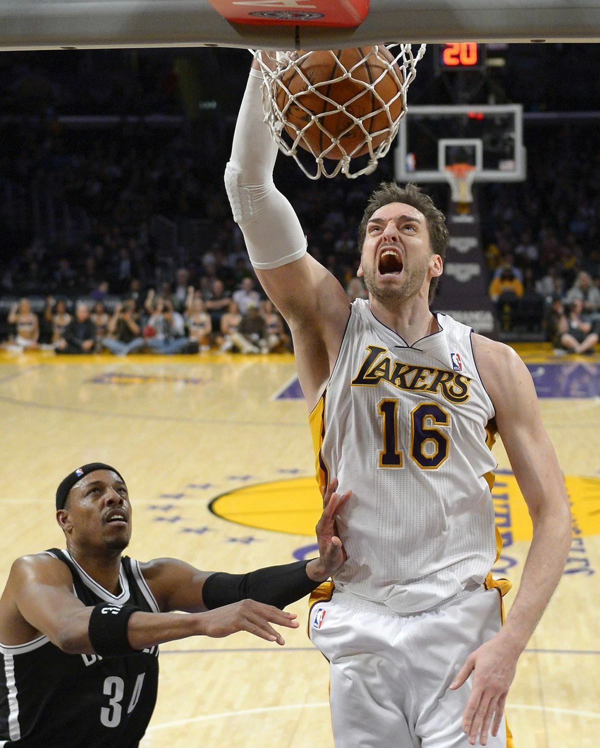 Pau Gasol & Paul Pierce Photo Los Angeles Lakers La Spurs Basketball Nba