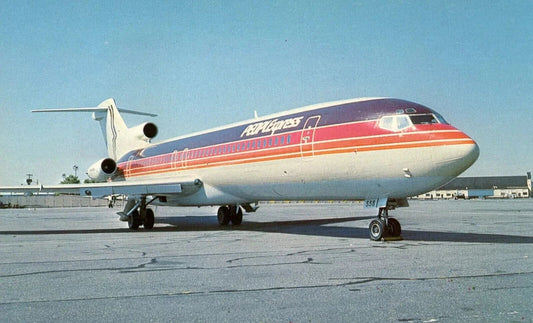 People Express Airlines B 200 Airport Jet Plane Retro Picture Magnet