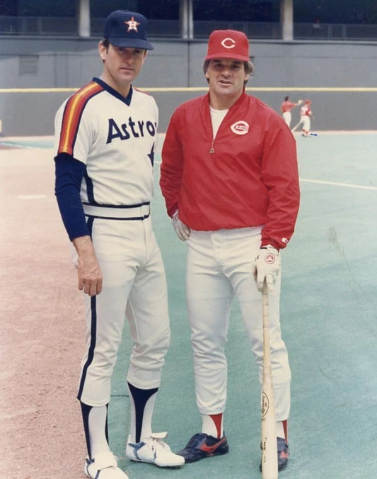 Pete Rose & Nolan Ryan Photo Cincinnati Reds Astros Baseball Picture Mlb