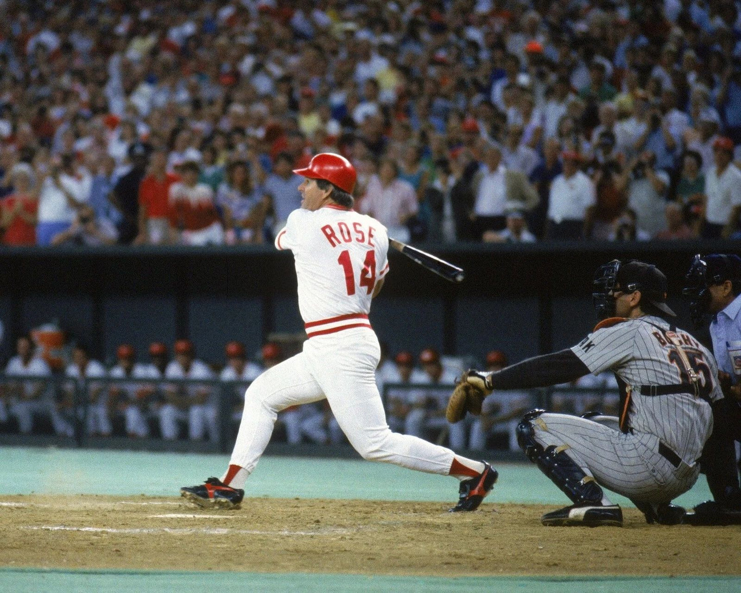 Pete Rose Photo Cincinnati Reds Baseball Picture Batting Mlb # 4192