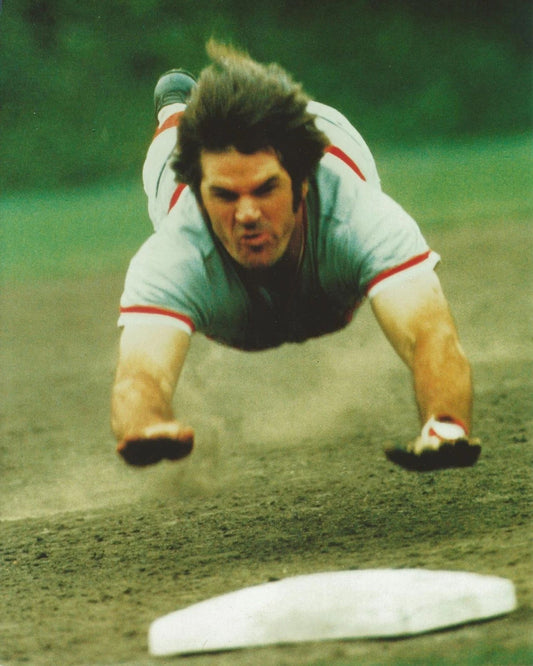 Pete Rose Keychain Cincinnati Reds Baseball Picture Head First Slide Mlb