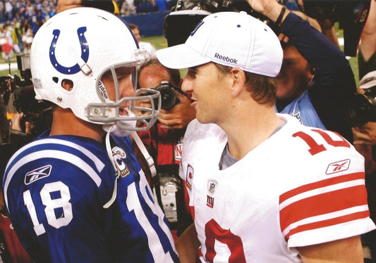 Peyton & Eli Manning Photo Indianapolis Colts Nfl Football New York Giants