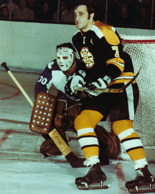 Phil Esposito Photo Hockey Boston Bruins Nhl Picture Front Of Net