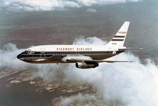 Piedmont Airlines B 200 Jet Airplane Air Travel Retro Picture Magnet