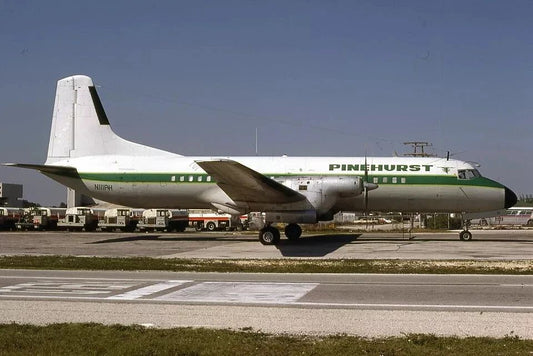 Pinehurst Airlines Ys 11 Jet Plane Clt Airport Vintage Picture Photo