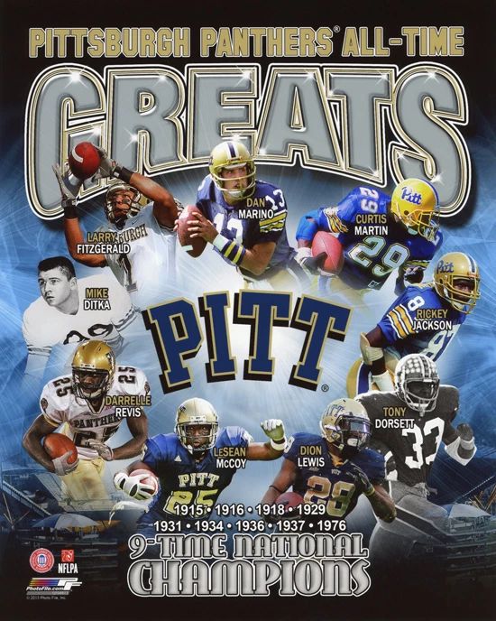 Pittsburgh Panthers All Time Greats Glossy Magnet Dan Marino Dorsett Magnet