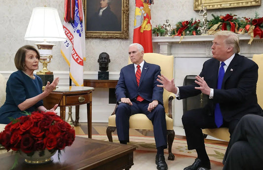 President Donald Trump & Mike Pence Vs Nancy Pelosi Picture Photo Print