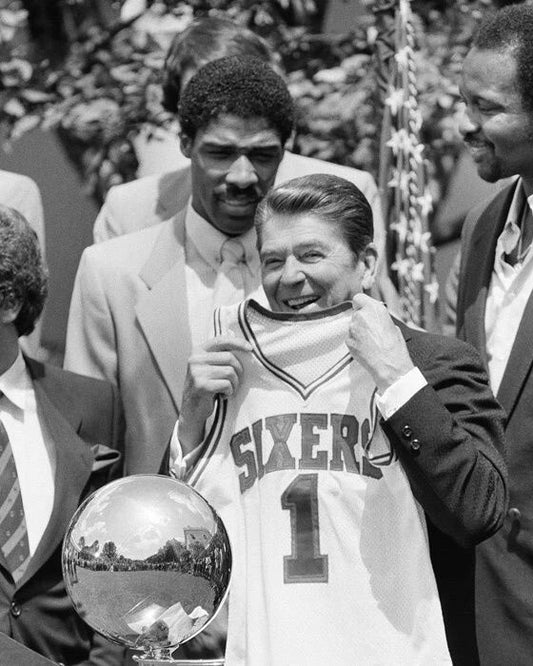President Reagan Julius Erving Dr J Keychain Philadelphia 76Ers Basketball