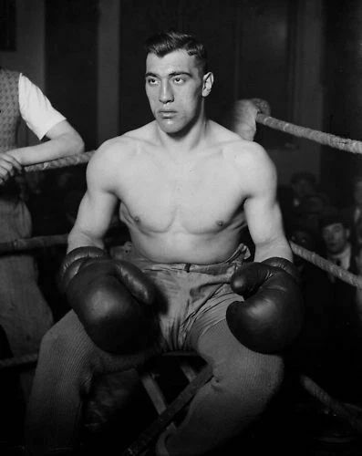 Primo Carnera Keychain Boxing Picture On Stool