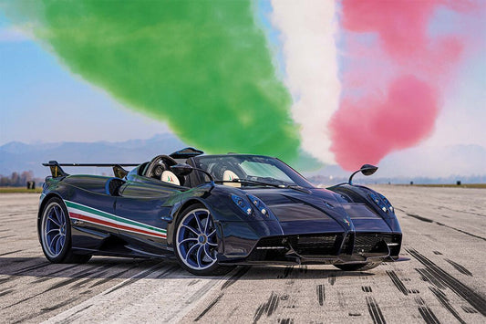 Pagani Huayra Tricolore Luxury Sporty Car Italian Flag Wall Decor Jigsaw Puzzle