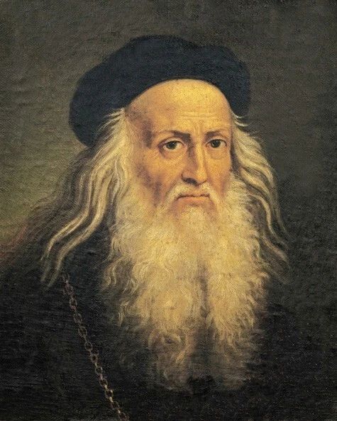Painter Architect Leonardo Da Vinci Glossy Keychain Genius Oil Painting Keychain