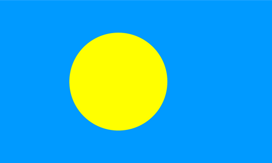 Palau Flag Print Poster